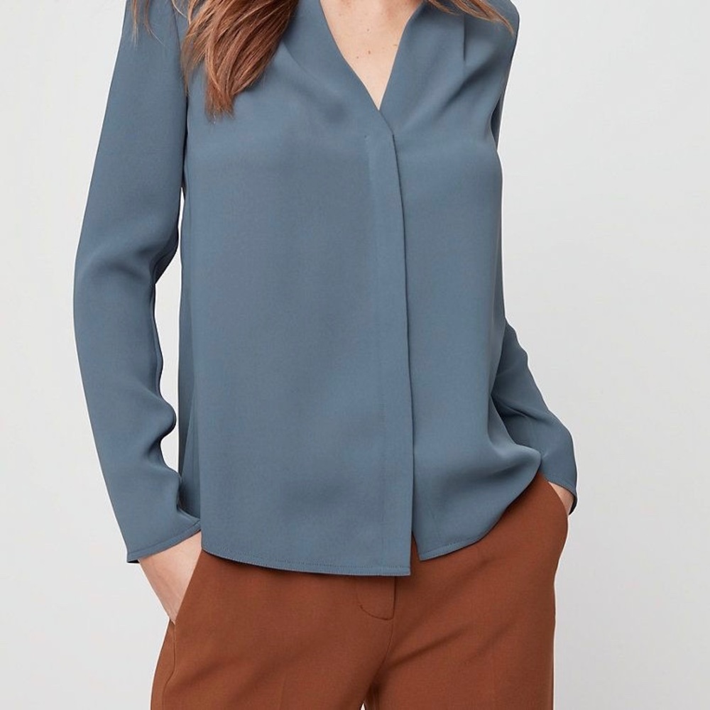 Aritzia Babaton Power Blouse- Grey